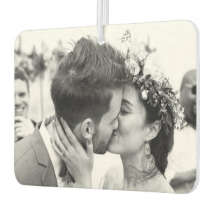 Unique Gifts, Couples Wedding Photo Custom Modern Car Air Freshener