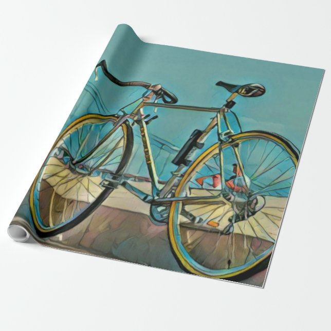 Unique gifts for bikers wrapping paper (Unrolled)