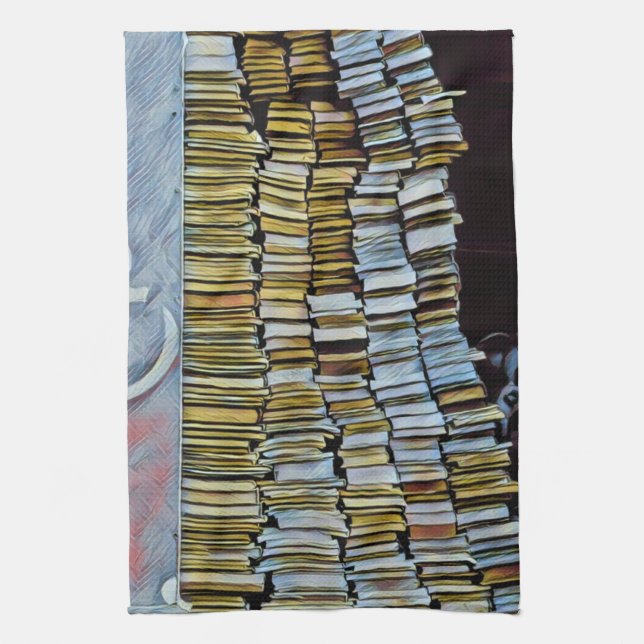 Unique gifts for book lovers tea towel (Vertical)