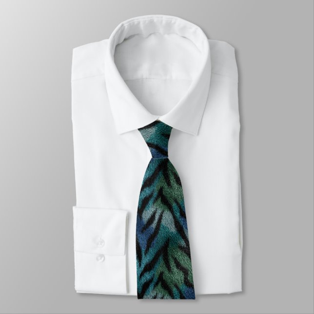 Unique Gifts For Men Tiger Skin Tie (Tied)