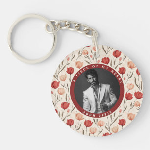 Unique Gifts For Wife Photo Tulip Flower Key Ring