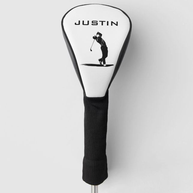 Unique Gifts: Personalised Name  Golf Head Cover (Front)