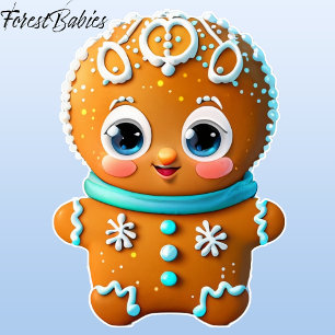 Unique Gingerbread Boy Cookie Cartoon Graphic