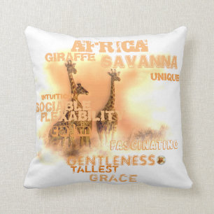 Unique Giraffes Throw Pillow