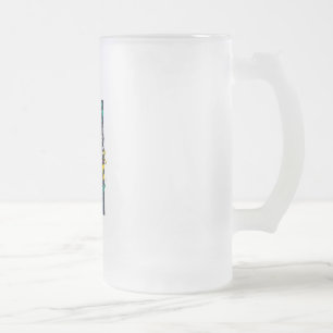 Unique glass design  frosted glass beer mug