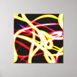Unique Glowing Neon Patterns. Buy Now Canvas Print