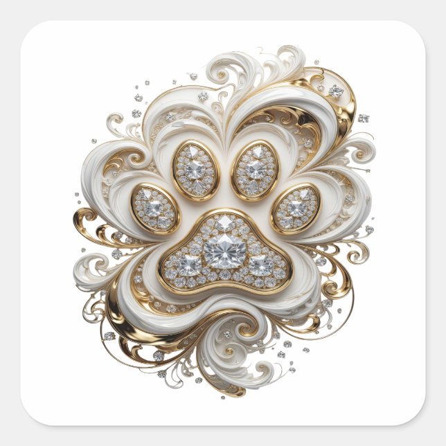 Unique Gold Abstract Sticker Graphic (Front)