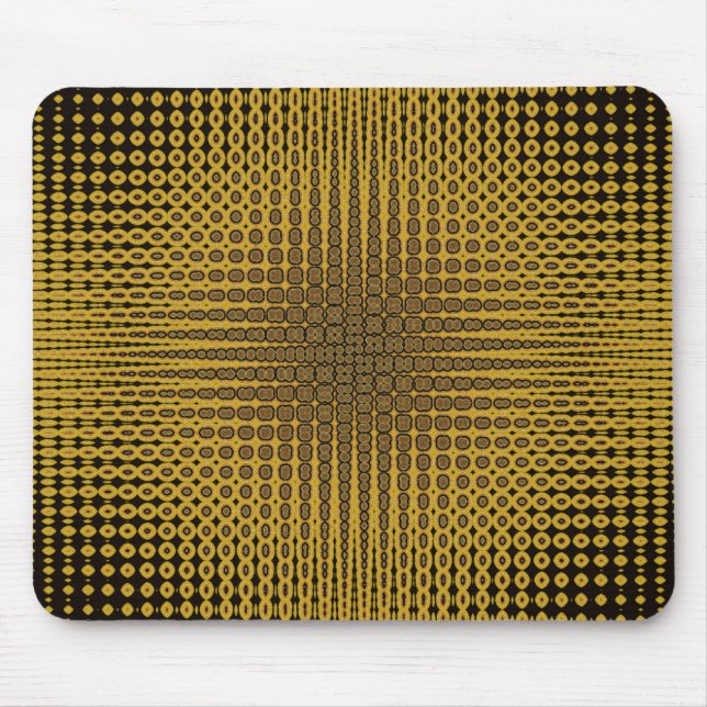 Unique Gold/Black Design Mouse Mat (Front)