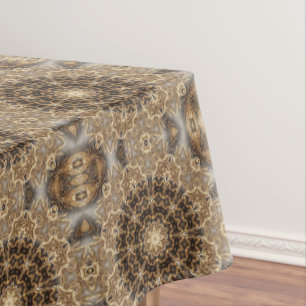 Unique Gold Decorative Holiday Tablecloth