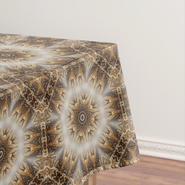Unique Gold Decorative Holiday Tablecloth (In Situ)