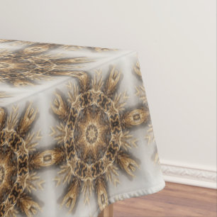 Unique Gold Decorative Holiday Tablecloth