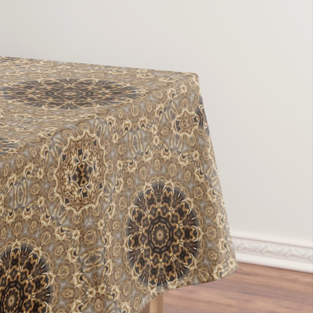 Unique Gold Decorative Holiday Tablecloth (In Situ)