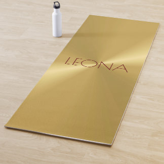 Unique Gold  Metallic  Personalien Yoga Mat