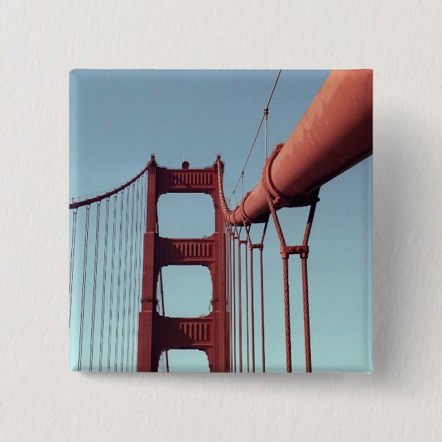 Unique Golden Gate Bridge, San Francisco Photo 15 Cm Square Badge (Front)