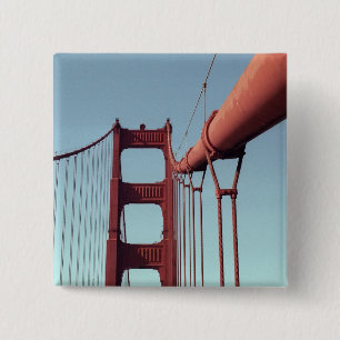 Unique Golden Gate Bridge, San Francisco Photo 15 Cm Square Badge