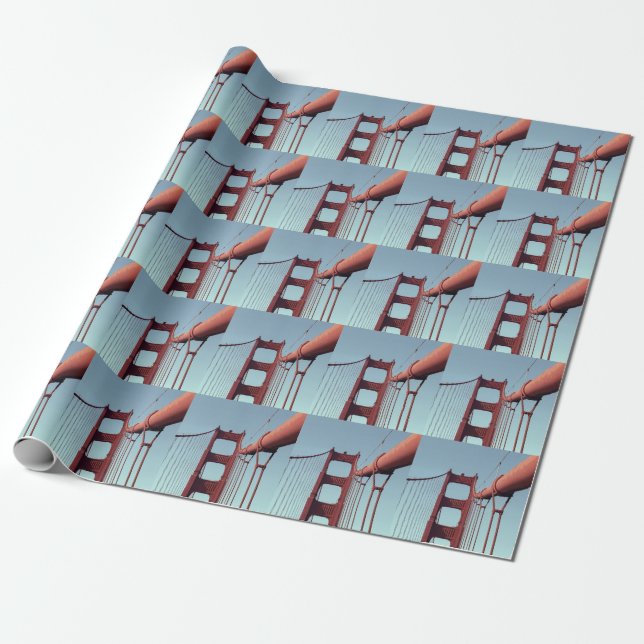 Unique Golden Gate Bridge, San Francisco Photo Wrapping Paper (Unrolled)
