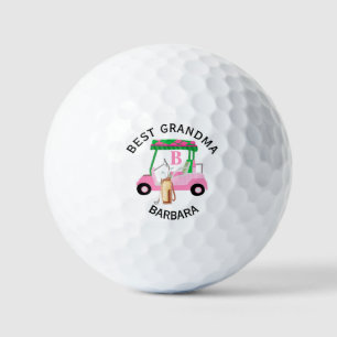 Unique Golf Cart Best Grandma Monogram Name   Golf Balls
