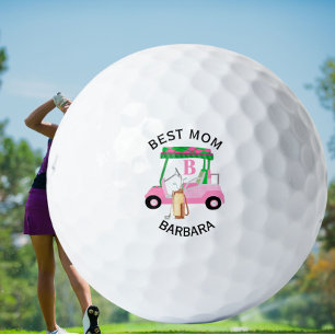 Unique Golf Cart Best Mum Monogram Name   Golf Balls