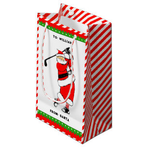 Unique Golf Christmas Small Gift Bag