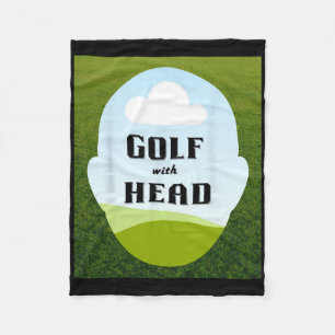 Unique Golf With Head Fleece Blanket