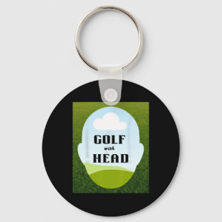 Unique Golf With Head Key Ring
