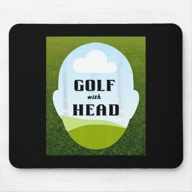 Unique Golf With Head  Mouse Mat (Front)