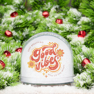 Unique Good Vibes Collectable Snow Globe