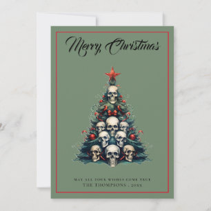 Unique Gothic Tree Christmas Holiday Card