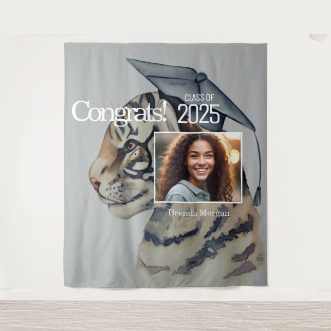 Unique Graduation Backdrop Tapestry (Front)