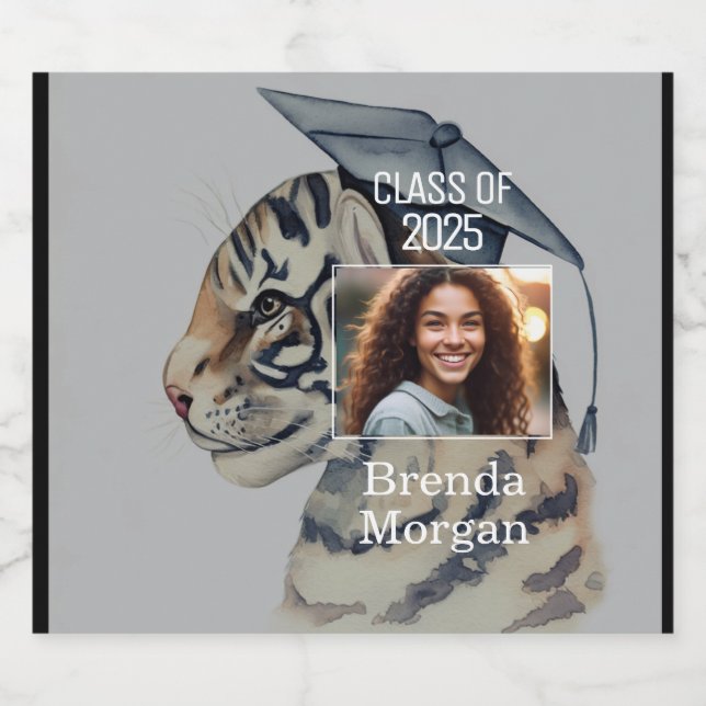 Unique Graduation Beer Bottle Label (Single Label)