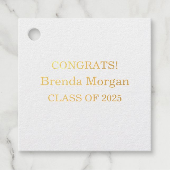 Unique Graduation Congrats Favour Tags (Front)
