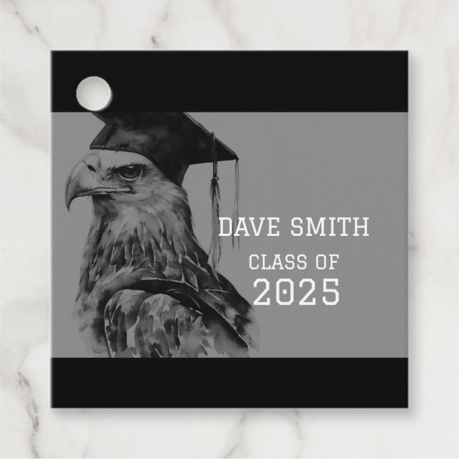 Unique Graduation Favour Tag | Eagle (Front)