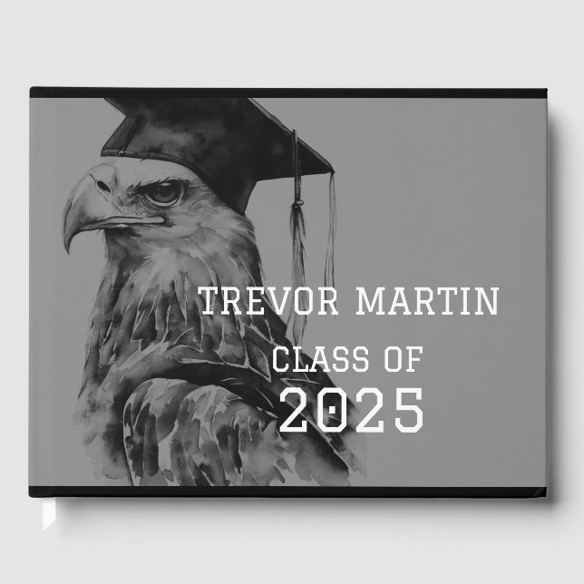 Unique Graduation Guest Book | Eagle (Front)