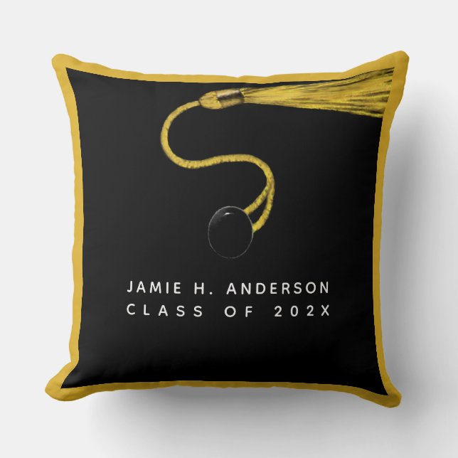 Unique Graduation Keepsake Throw Pillow (Front)