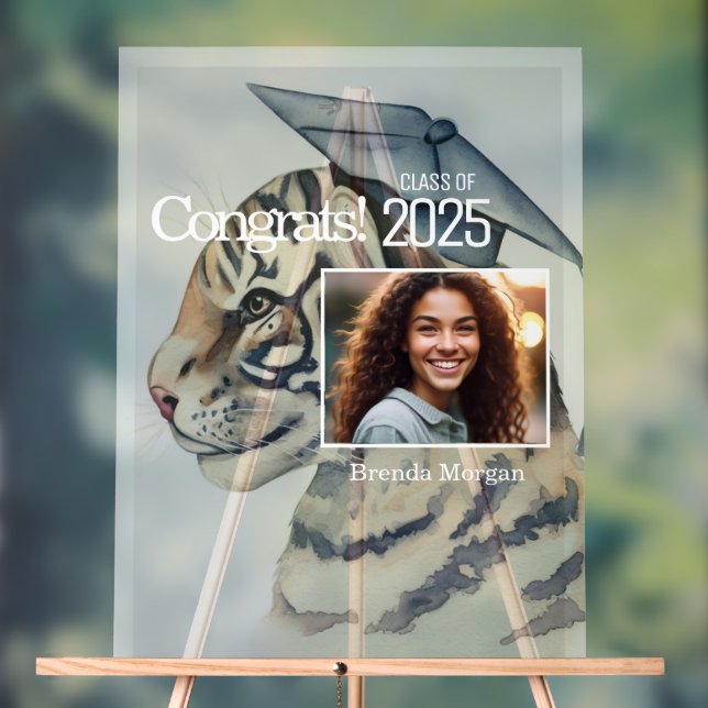 Unique Graduation Party Acrylic Sign (Neutral)