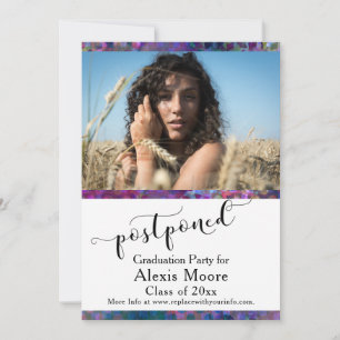 Unique Graduation Party Postponed Photo Card