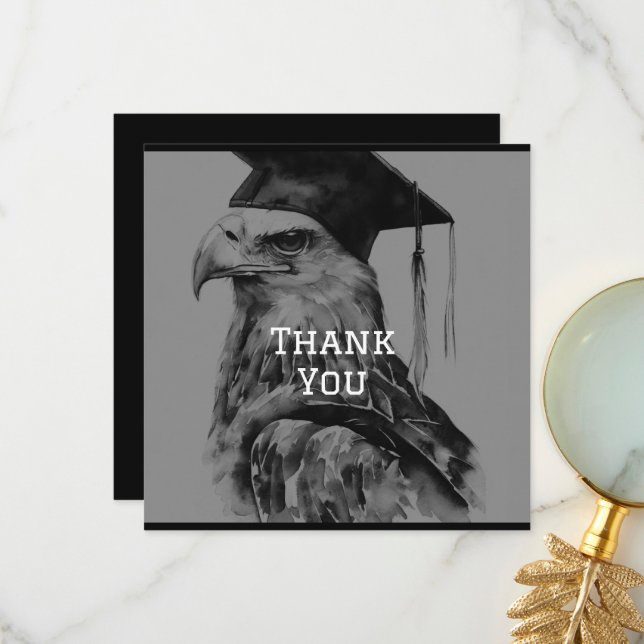 Unique Graduation Personalised Thank You Card (Front/Back In Situ)