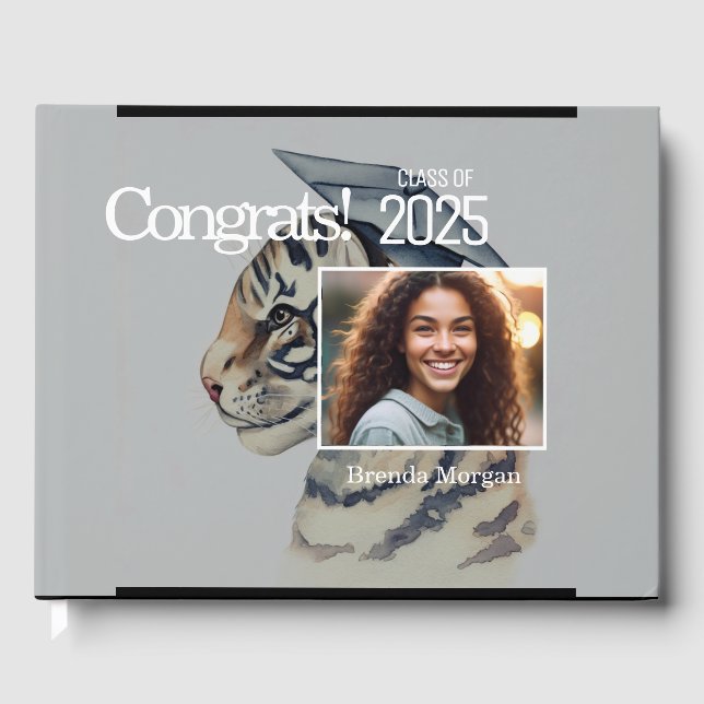 Unique Graduation Photo Guest Book (Front)