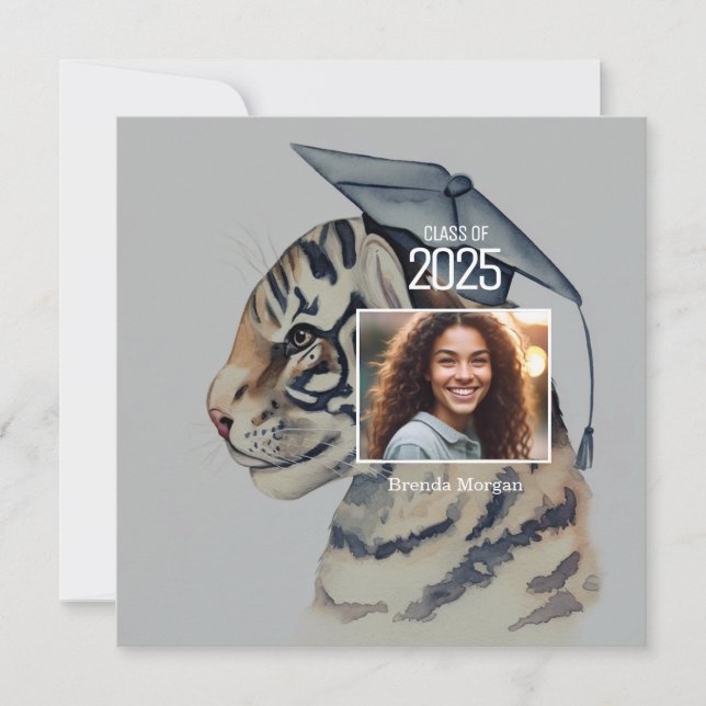 Unique Graduation Thank You Card with Photo (Front)