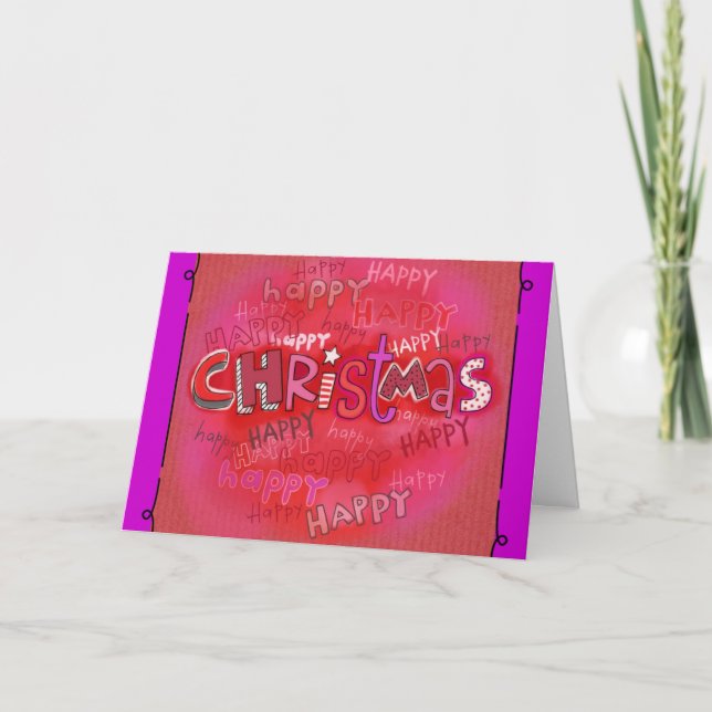 Unique Graffiti Style Christmas Card (Front)