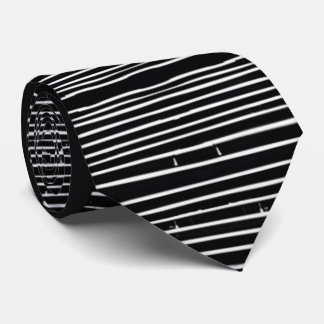 Unique Graphic Black and White Starry Lines Tie