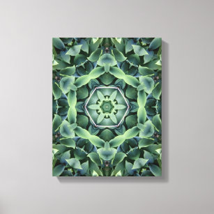 Unique Green Abstract Canvas Print