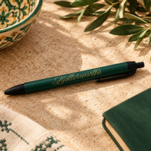 Unique Green & Gold Typography Business Name