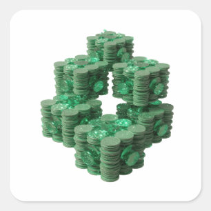 Unique Green GREEN COINS Sticker Motif
