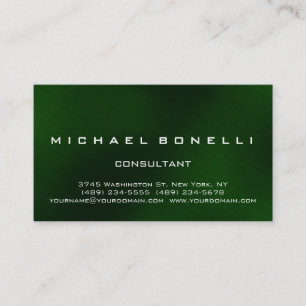 Unique Green Pattern Consultant Business Card