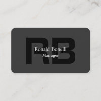 Unique Grey Black Monogram Manager