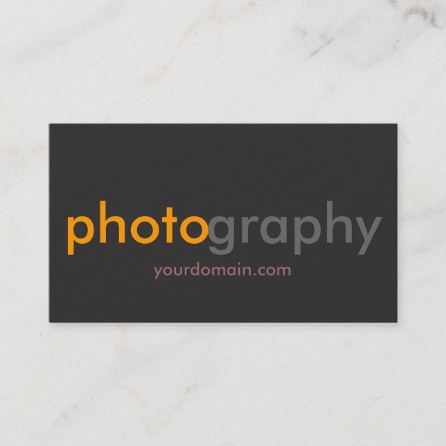 Unique Grey Photographer Artist Business Card (Front)