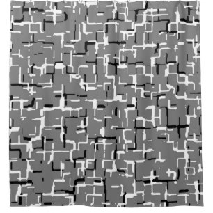 Unique Grey/White/Black Trendy Shower Curtain