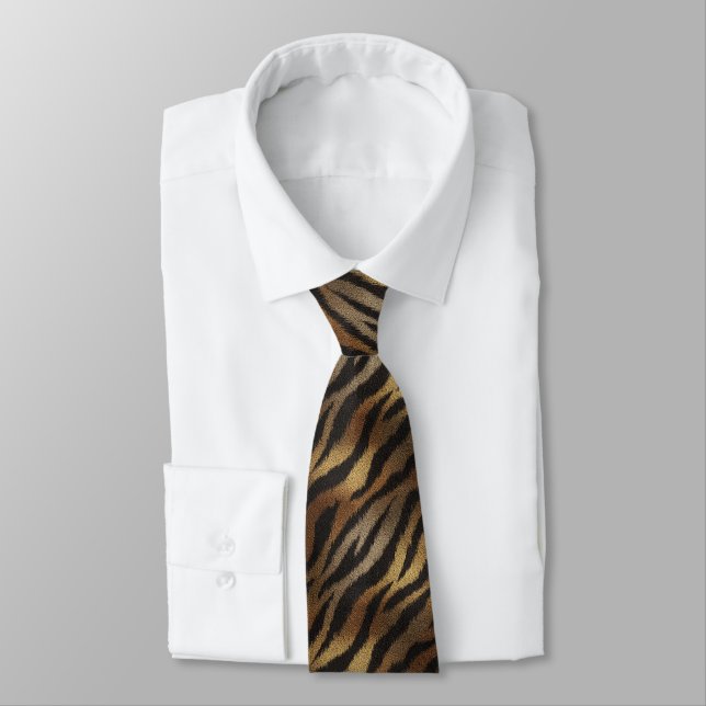 Unique Groomsmen Tiger Tie (Tied)
