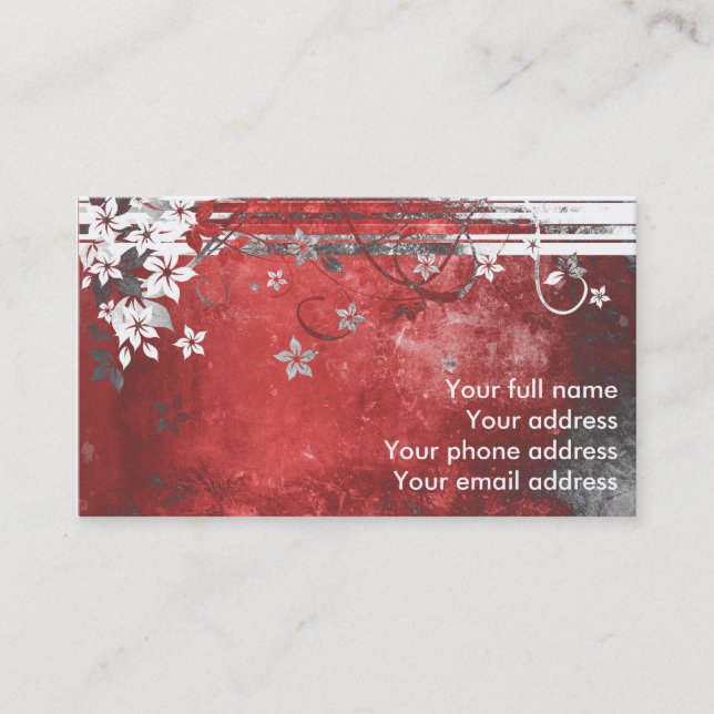 Unique grungy business card (Front)